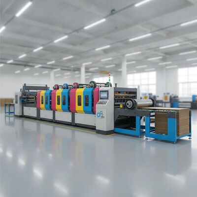 Imprimante à haute vitesse flexopréparatrice à découpeuse FFG série pour ligne de production de conversion de carton ondulé