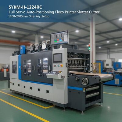 Imprimante flexo à positionnement automatique, servomoteur complet, découpeuse, 1200x2400mm, configuration à une touche, SYKM-H-1224RC